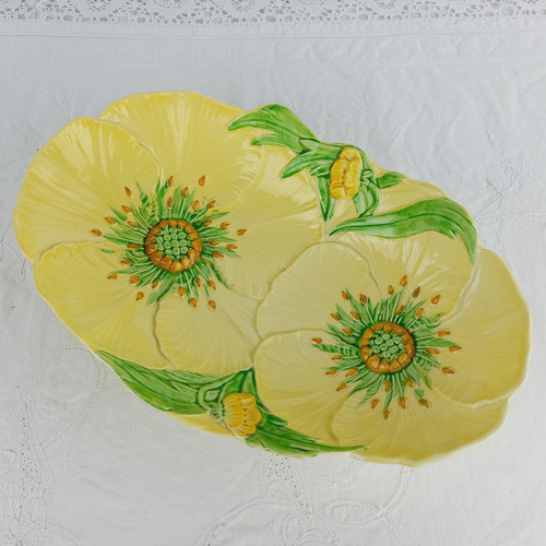 Centro Loza Ingles Carlton Ware Flores Antiguo Divino Miralo 0