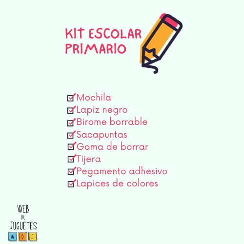 Kit Escolar Nivel Primario - 1° Ciclo - Con Mochila 1