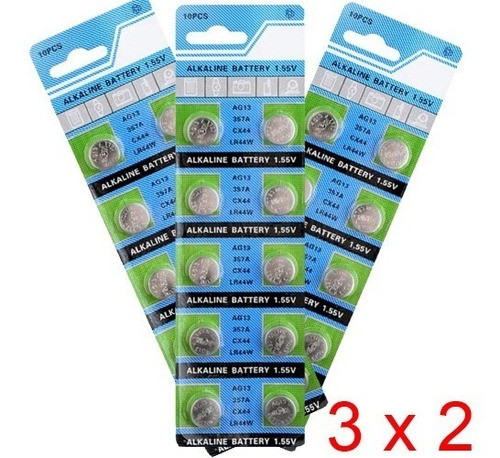Pilas 30 Unidades Ag13 Lr44 357a Bateria 1.5v Promocion 3x2 0