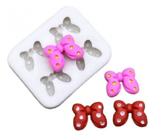 Molde De Silicone Mini Laços Da Minnie 4 Cav 0