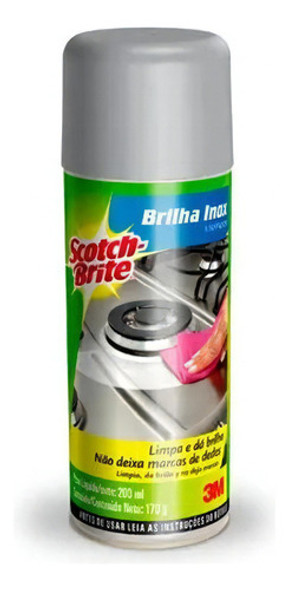 Limpador Spray Brilha Inox Scotch-brite 170g 0 Limpador Spray Brilha Inox Scotch-brite 170g 0