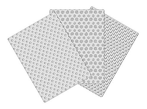 Set X 3 Láminas De Acetato Textura Estrellas Espiral Círculo 1
