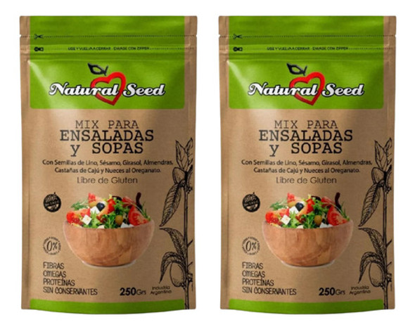 Mix Para Ensaladas Y Sopas Natural Seed Sin Tacc 250 Gr X2 0