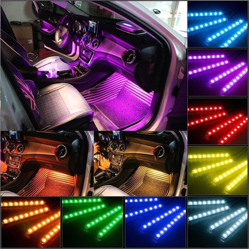 Kit Luces Led 8 Colores Interior Control Rgh  Audioritmico 1