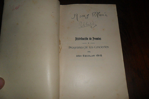 Instituto Musical Santa Cecilia Año Escolar 1915 C Troiani 1