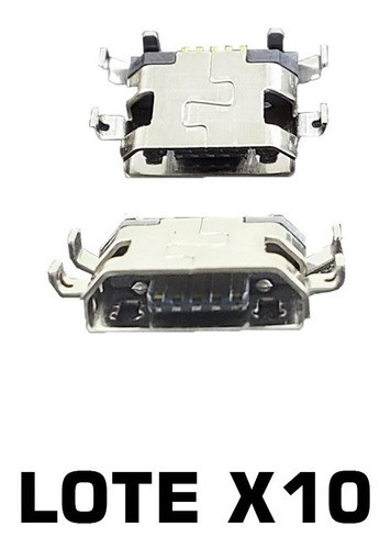 Lote X10 Pin Carga Para Motorola C G4 Play G5 0