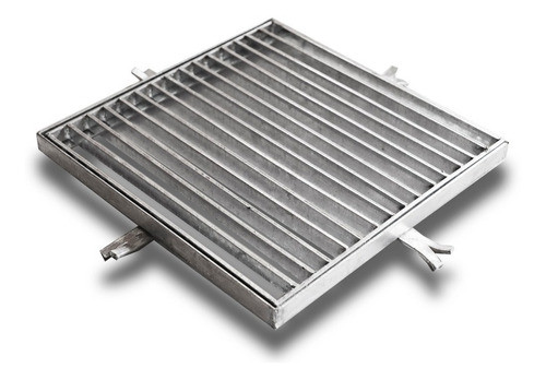 Rejilla Para Bajada Pluvial 40 X 40cm Galvanizada Con Marco Ed-rbp400g 0