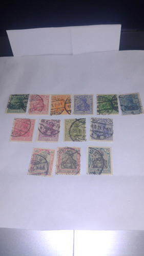 Alemania Reich Estampillas Series Germania  Distintas Lote 0