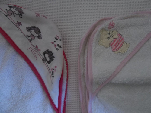 Set 2 Toallones Beba Con Capucha Impecables 1