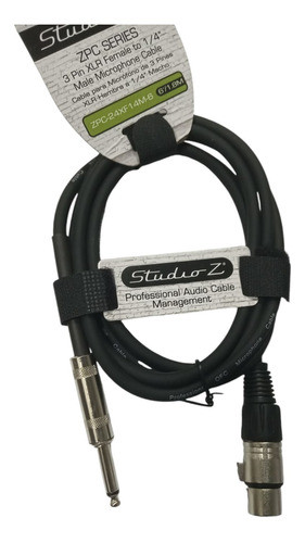 Cable Plug 1/4 Mono A Xlr Hembra 1.8 Metros 0
