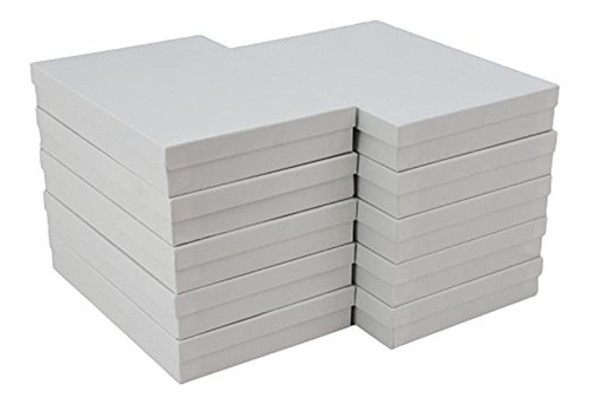 Ondas Color Blanco Cajas De Joyeria De Relleno De Algodon 0