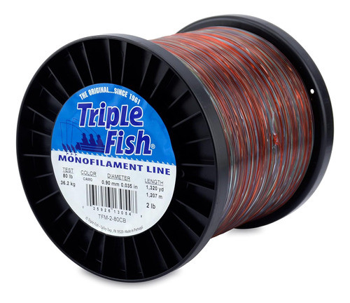 Triple Fish Línea Pesca Monofilamento 80lb 1320yd 0