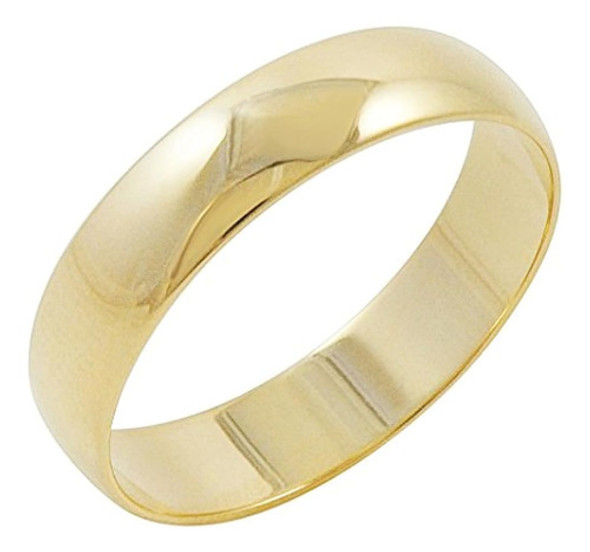 Alianza De Boda Para Hombre Simple Tradicional De 5 Mm De Or 0