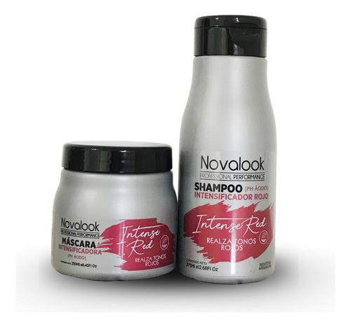 Kit Shampoo Intensificador Rojo+ Mascara Rojo 250ml Novalook 0