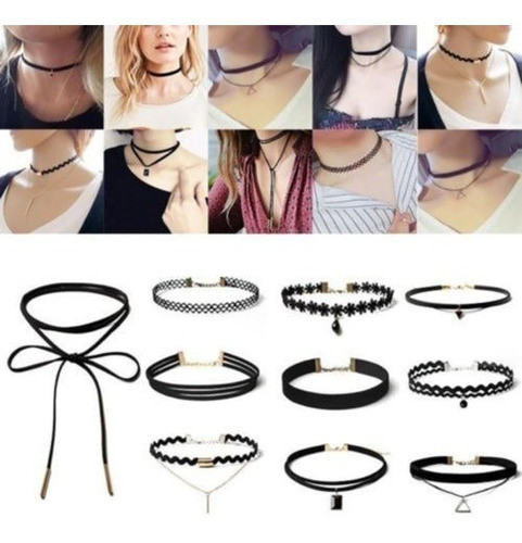 Conjuntos De Chocker, Outee 10 Piezas De Collar De Gargantil 0