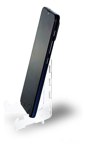 Soporte Apoya Celular Transparent Acrilico 3 Posiciones X10u 0