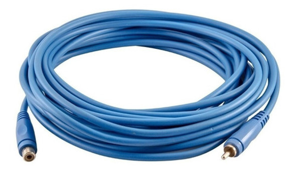 Cable De Extension Audio Av, Rca Macho A Hembra, Azul 7,62m 0