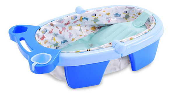 Banheira Inflável E Dobrável Para Bebê Airplus Maxibaby Azul 0