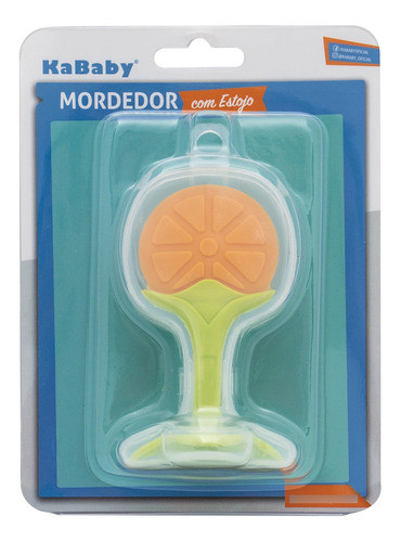 Mordedor De Silicone Laranja C/ Estojo Kababy Laranja 0