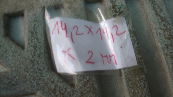 Antigua Rejilla Sin Marco Bronce 14,2 X 14,2 X 2mm - 290 Grs 1