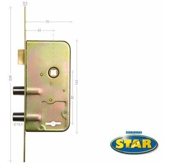 Cerradura De Seguridad Star 810 2 Años De Garantia! 1