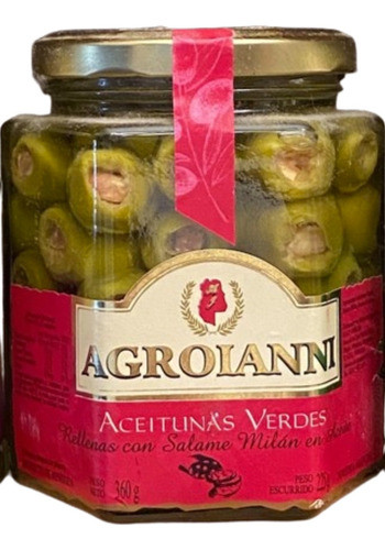 Aceitunas Rellenas Con Salame X330g - Agroianni 0