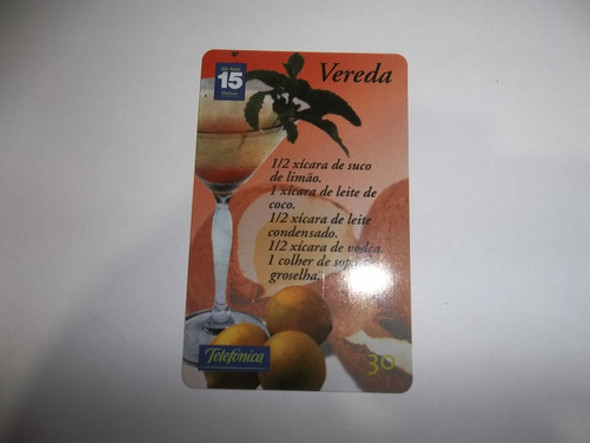 Cartão Telefônico Série Drinks De Inverno Vereda 0