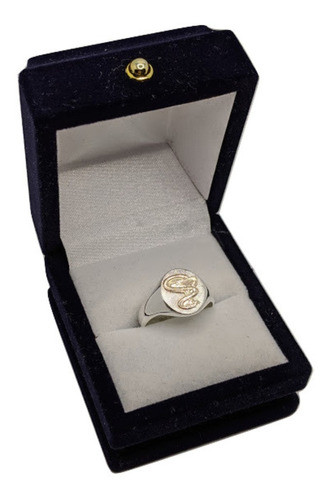 Anillo Quimico Farmaceutico En Plata Y Oro Sello 0