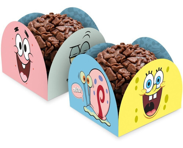 Porta Forminha Doce De Bob Esponja - Embalagem Promocional 0