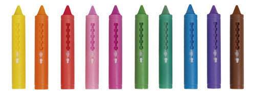 Brinquedo Banho Gizes Risque Apague Azulejos Buba 10 Cores 0