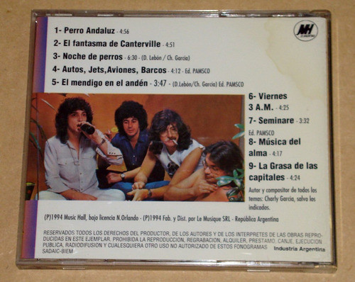 Seru Giran Pic Nic Cd Music Hall Argentino / Kktus 1