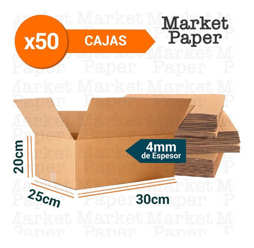 Caja Carton Embalaje 30x25x20 Mudanza Reforzada X50 1