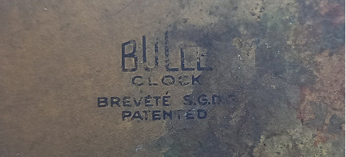 Antiguo Cuadrante De Reloj Bulle Clock Brevete Sgds  20,5cm 0