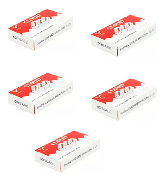 Cloud Hojas De Afeitar Caja 500 Filos Acero Barberia 0