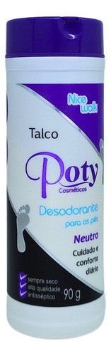Talco Desodorante Para Os Pés Neutro Poty Cosmeticos 90 G 0