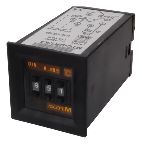 Controlador De Temperatura Ascon Mtc-dr1/k4 0