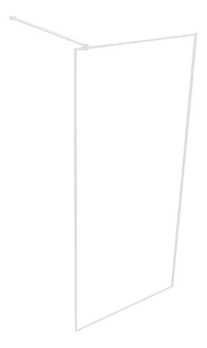 Mampara De Baño Línea Glassic Blanco Paño Fijo 800 X 1900mm 0