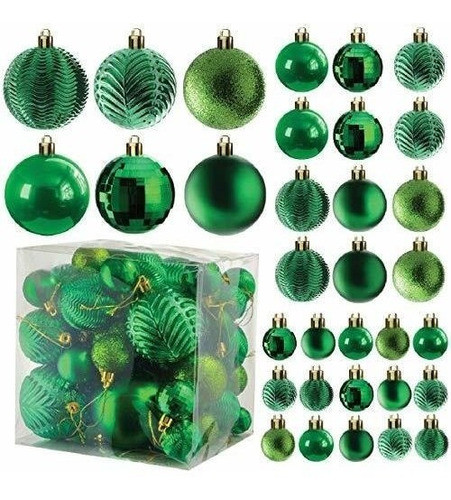 Bolas Para Arbol De Navidad X36u.- 4/6/8cm- Verde 0