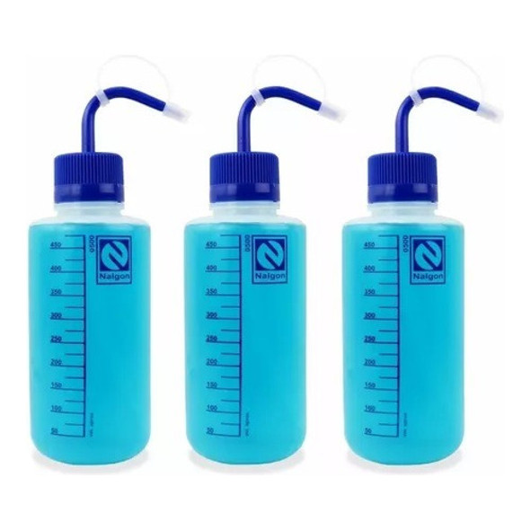Pisseta Graduada Polietileno 500ml Bico Curvo  Kit  10 Un. 1 Pisseta Graduada Polietileno 500ml Bico Curvo  Kit  10 Un. 1