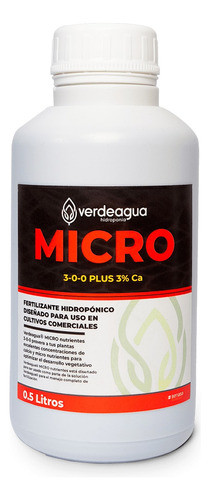 Nutrientes Hidroponia Verdeagua Micro 500ml 0