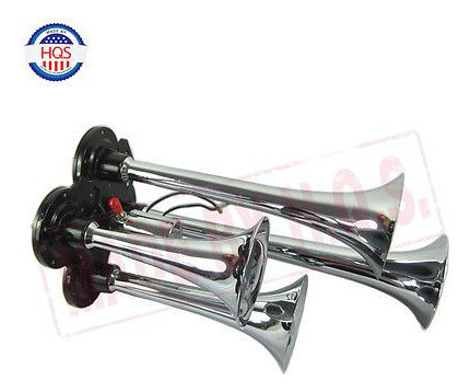 4 Trompeta Cromo Tren Cuerno De Coche Carros Resistentes Del 1
