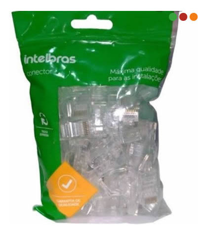 Conector / Ficha Rj45 Cat 6 / Pack X 50 | Intelbras 1