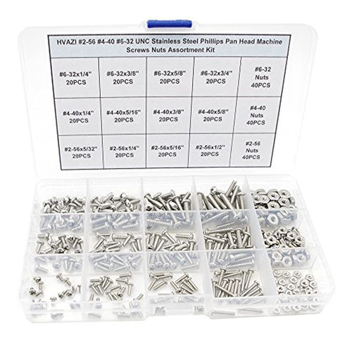 Hvazi 256 Unc Juego De Tornillos De Cabeza Para Máquina Phil 0