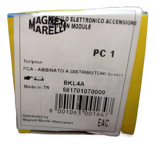 Módulo De Encendido Original Fiat Uno 1.3 Y1.6 Magneti Marel 1