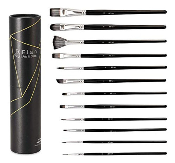 Juego De Pinceles Elan, 12 Pinceles De Pintura Al Óleo Para 0
