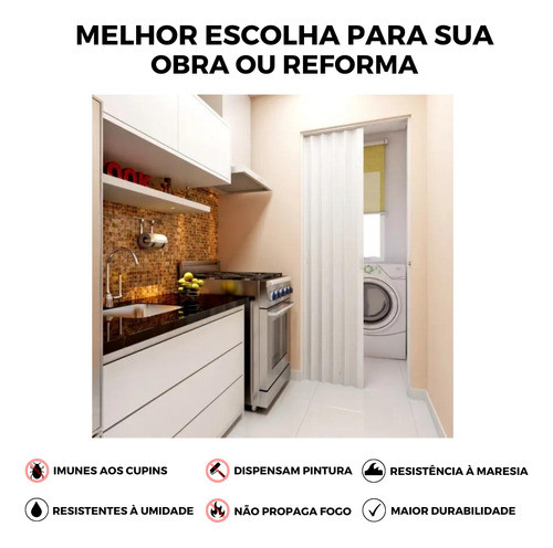 Porta Sanfonada 90x210 Branco - Plasbil 1