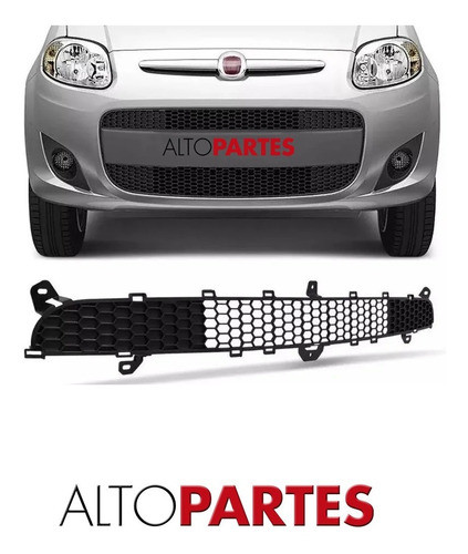 Rejilla Superior Paragolpe Palio Novo 326 2012 A 2018 Negra 1