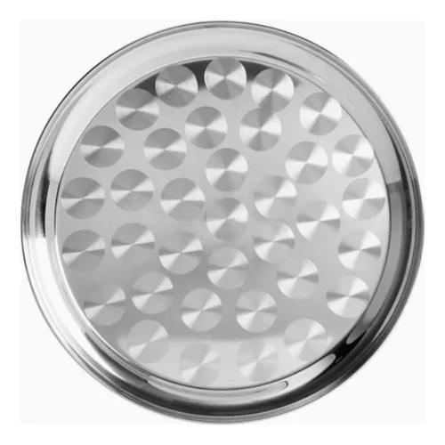 Bandeja Redonda En Acero Inoxidable 30 Cm 0