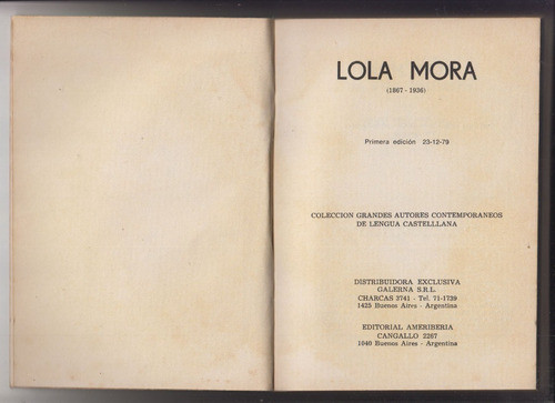 Arte Lola Mora Una Vida Fascinante X Santoro Argentina 1979 1