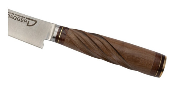 Cuchillo Artesanal Cabo Madera Hoja Acero Inoxidable 14 Cm 1